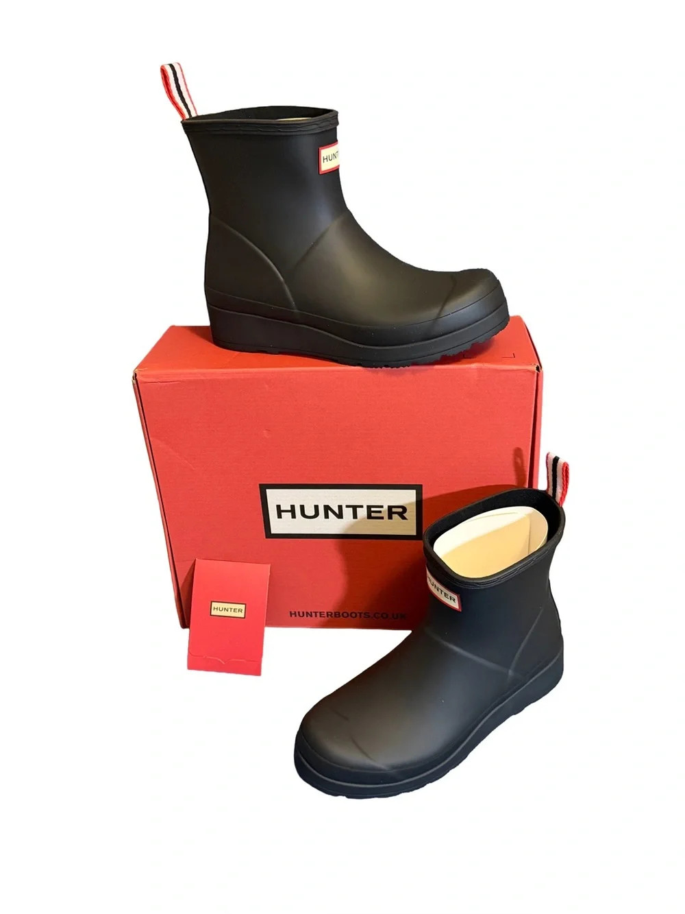 Hunter Women's Original Play Short Rain Boots Black, Size: 7